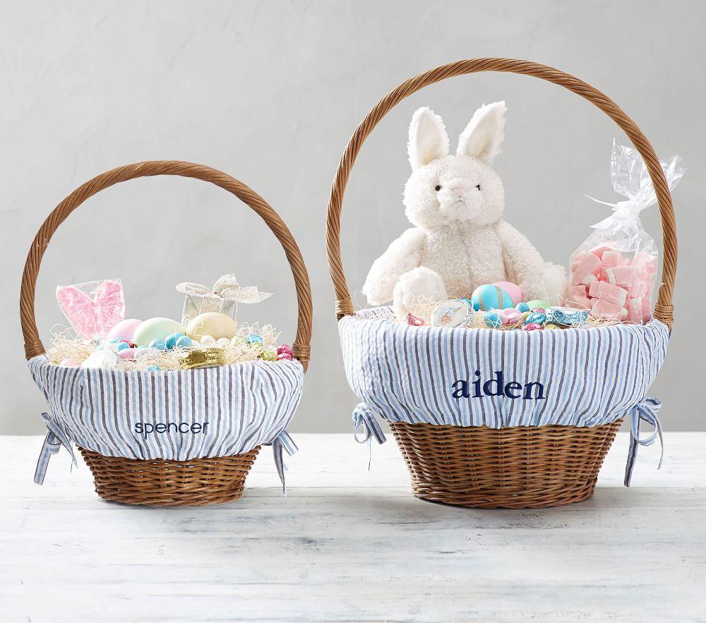 Multi Seersucker Easter Basket Liners